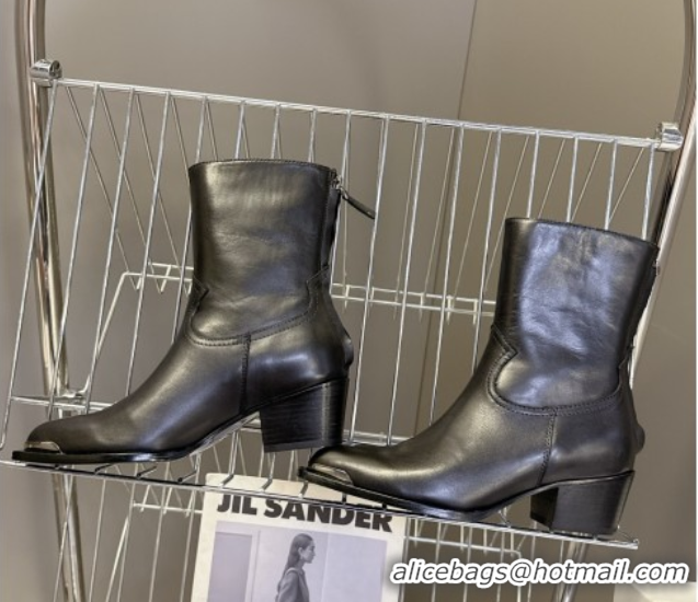 Purchase Celine Calfskin Heel Ankle Boots 4.5cm Black 2025 CE082609