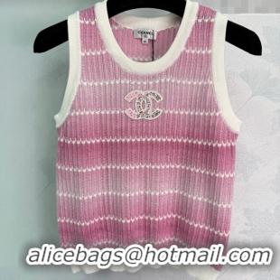 ​Classic Discount Chanel Knit Vest 061001 Pink 2025