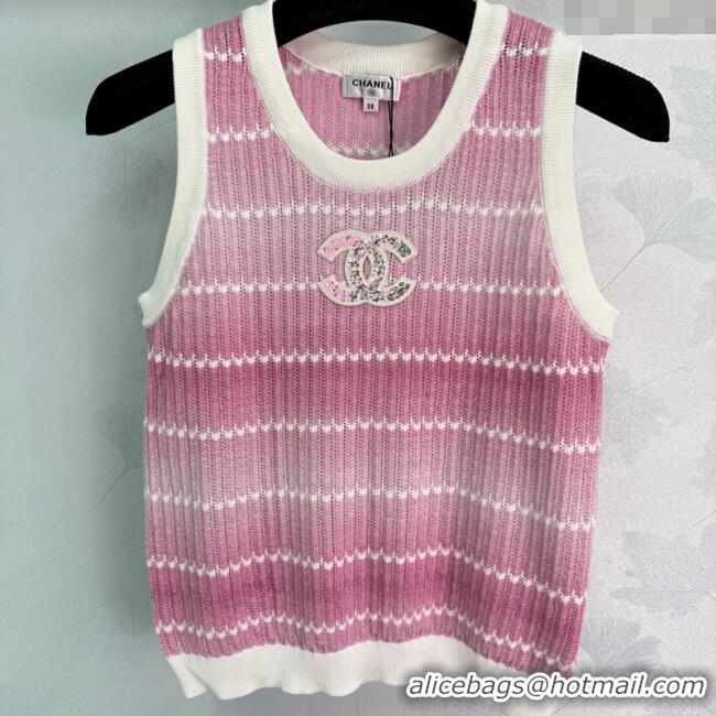 ​Classic Discount Chanel Knit Vest 061001 Pink 2025