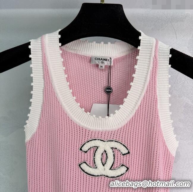 Spot Bulk Chanel Knit Vest 061106 Pink 2025