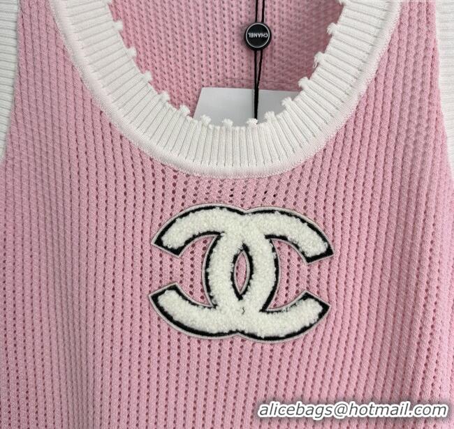 Spot Bulk Chanel Knit Vest 061106 Pink 2025