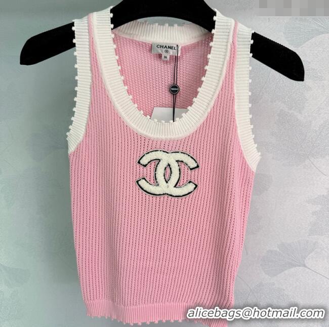 Spot Bulk Chanel Knit Vest 061106 Pink 2025
