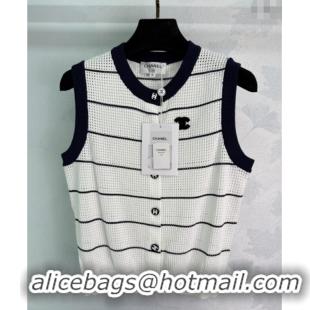 ​New Cheap Chanel Knit Vest 061107 White 2025
