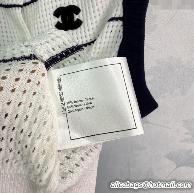 ​New Cheap Chanel Knit Vest 061107 White 2025