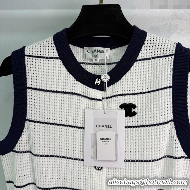 ​New Cheap Chanel Knit Vest 061107 White 2025