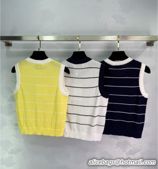 ​New Fashion Chanel Knit Vest 061107 Black 2025