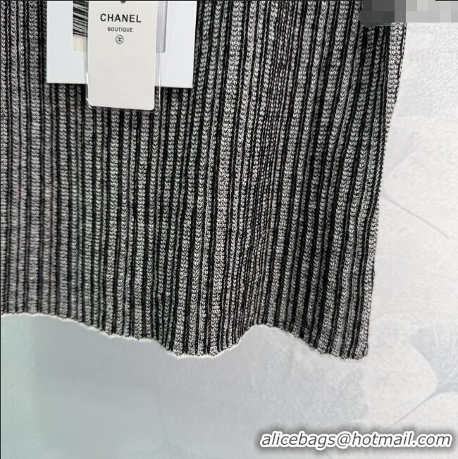 New Design Chanel Cotton Vest 061108 Black/White 2025