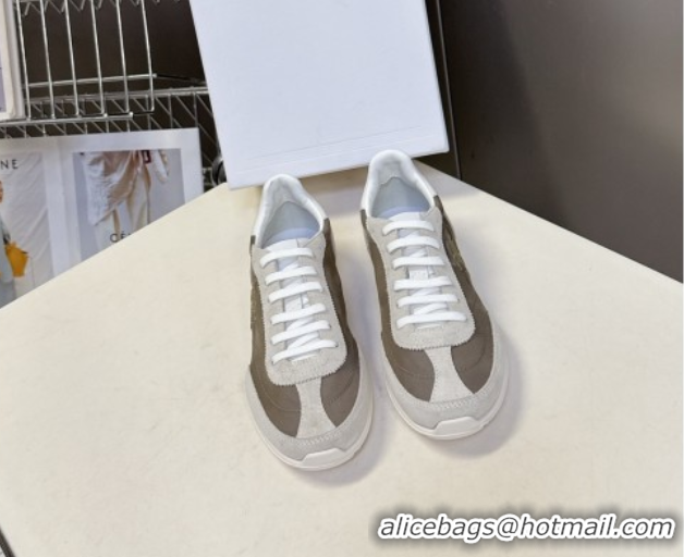 Good Quality Celine Racer Low top Sneakers in Nylon and Suede Grey 50826140