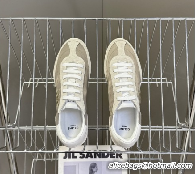 Good Quality Celine Racer Low top Sneakers in Nylon and Suede Grey 50826140