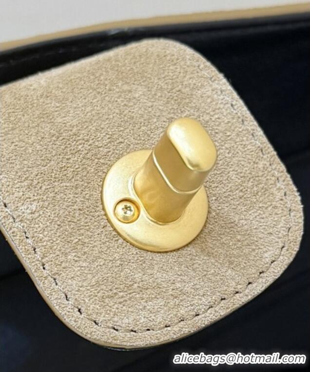 Best Price Chanel Suede Calfskin & Shiny Lambskin Shopping Bag AS5657 Beige/Black 2025 Top Quality