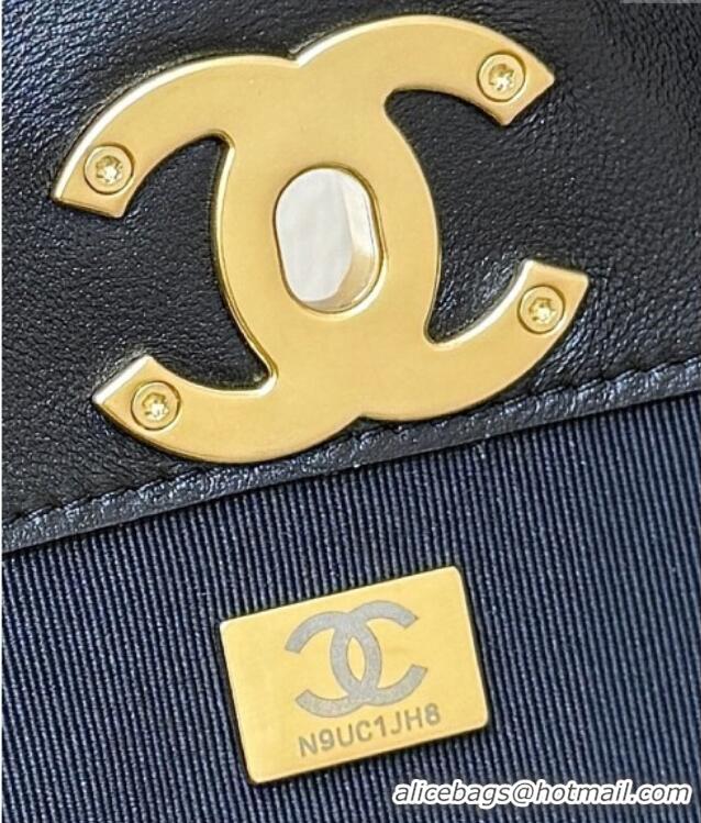 Best Price Chanel Suede Calfskin & Shiny Lambskin Shopping Bag AS5657 Beige/Black 2025 Top Quality