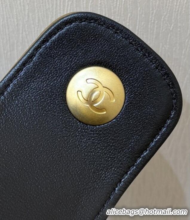 Best Price Chanel Suede Calfskin & Shiny Lambskin Shopping Bag AS5657 Beige/Black 2025 Top Quality