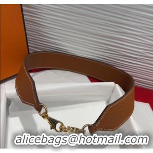 Most Popular Hermes Kelly Pocket Shoulder Strap in Leather 4x68cm HS091203 Brown/Gold 2025