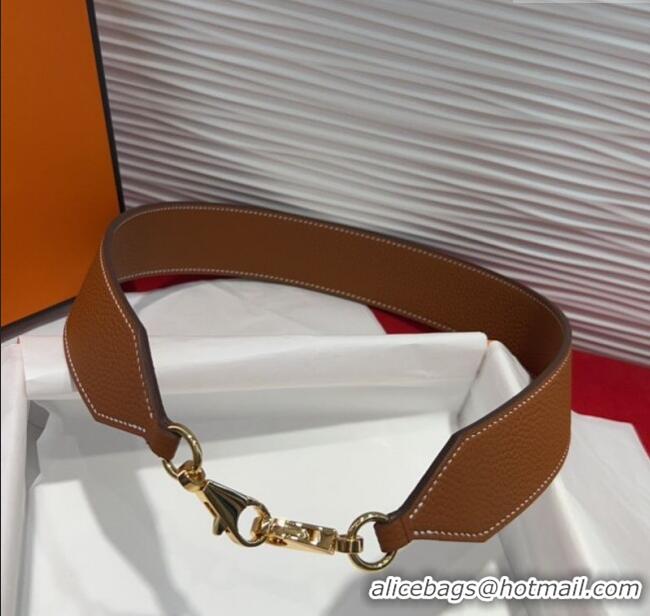Most Popular Hermes Kelly Pocket Shoulder Strap in Leather 4x68cm HS091203 Brown/Gold 2025