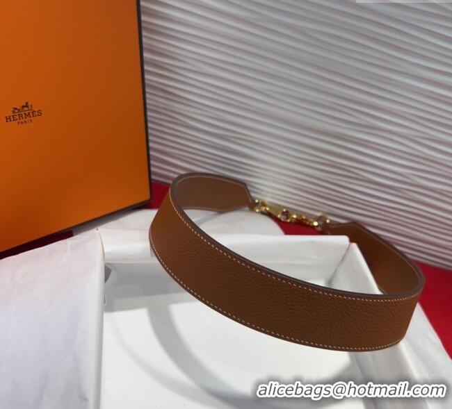 Most Popular Hermes Kelly Pocket Shoulder Strap in Leather 4x68cm HS091203 Brown/Gold 2025
