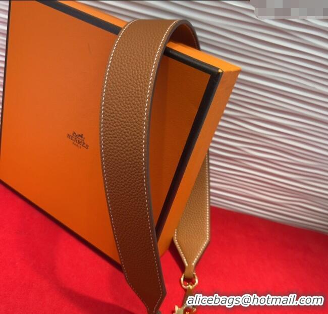 Most Popular Hermes Kelly Pocket Shoulder Strap in Leather 4x68cm HS091203 Brown/Gold 2025