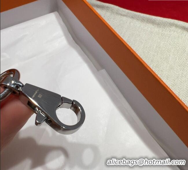 Spot Bulk Hermes Kelly Pocket Shoulder Strap in Leather 4x68cm HS091203 Grey/Silver 2025