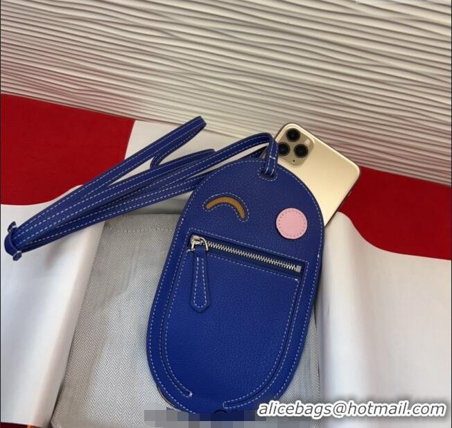 Super Quality Hermes In The Loop Phone To Go Wink Large Pouch in Leather H2140 Blue 2025