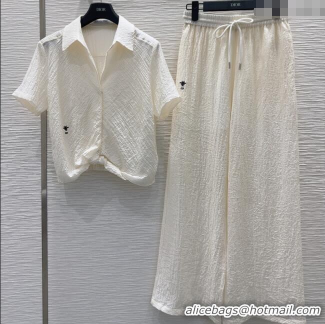 Buy Promotional Dior Shirt and Pants Set 0611 White 2025