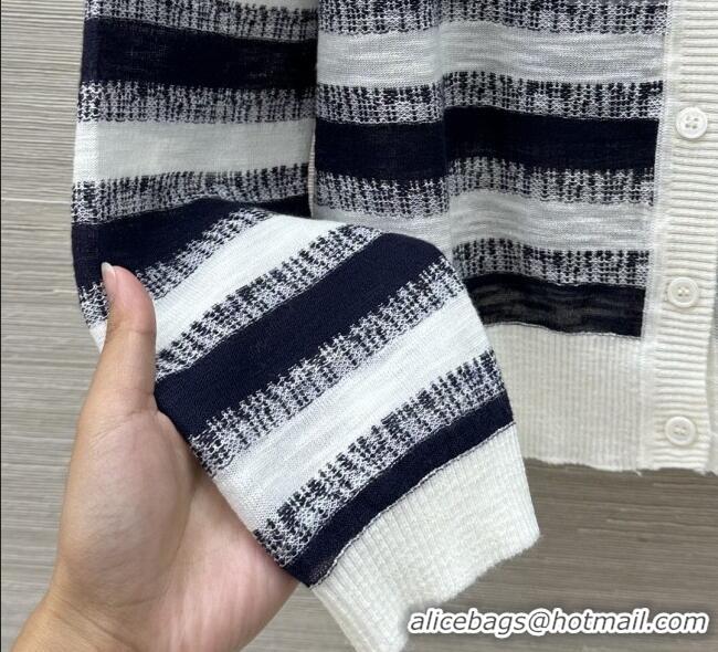 Hot Sell Fashion Dior Striped Cardigan DR061110 Black 2025