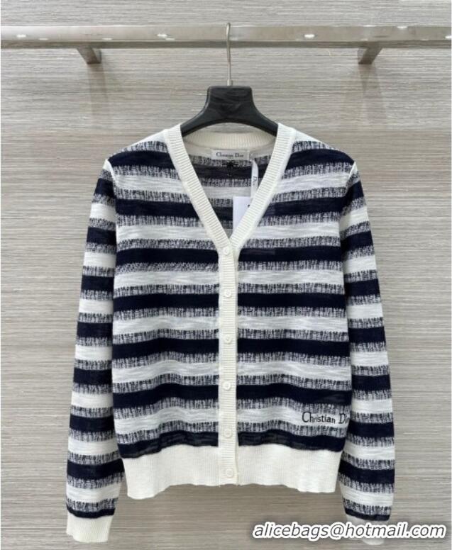 Hot Sell Fashion Dior Striped Cardigan DR061110 Black 2025