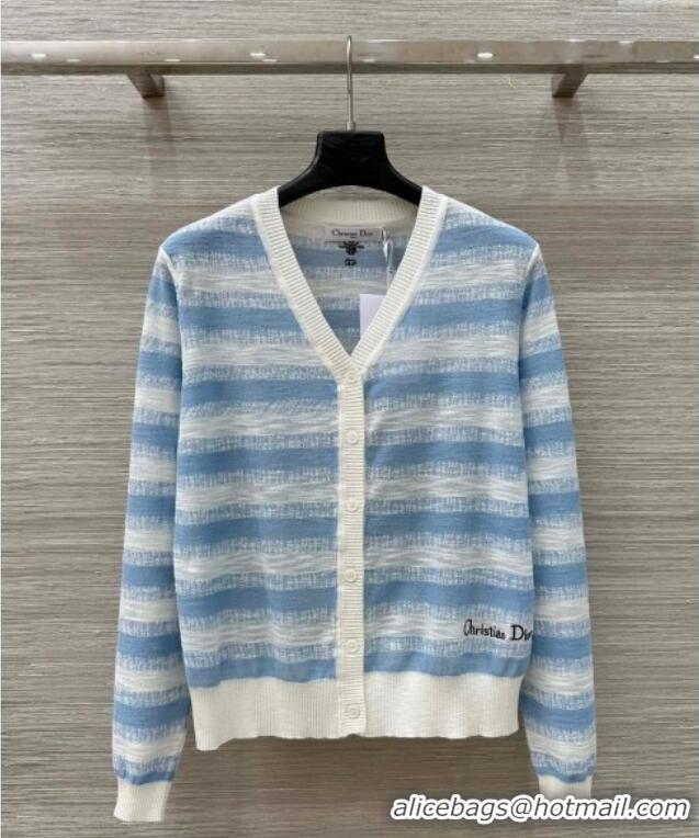 High Quality Dior Striped Cardigan DR061110 Blue 2025
