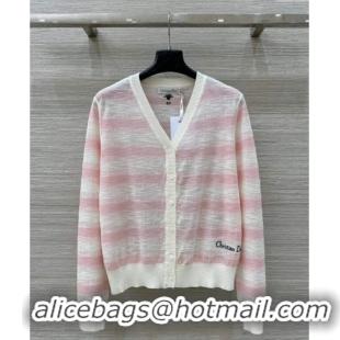 Inexpensive Dior Striped Cardigan DR061110 Pink 2025