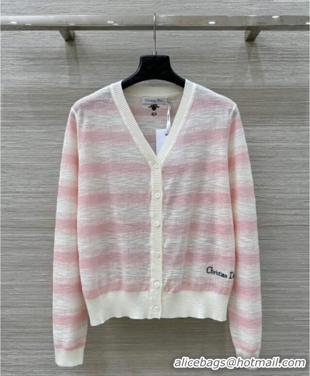 Inexpensive Dior Striped Cardigan DR061110 Pink 2025