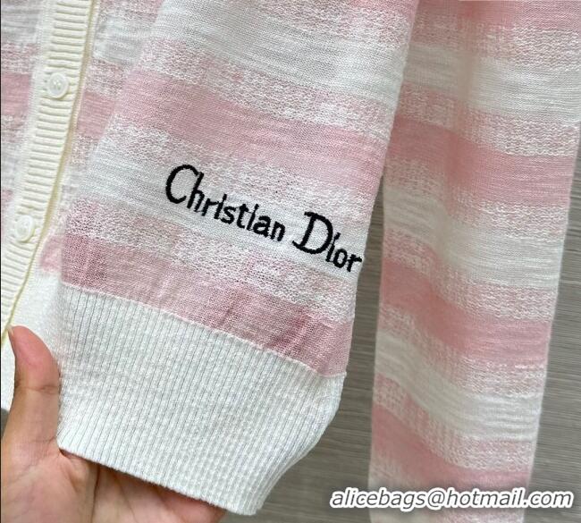 Inexpensive Dior Striped Cardigan DR061110 Pink 2025