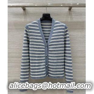 ​Inexpensive Dior Striped Cardigan DR061111 Grey 2025