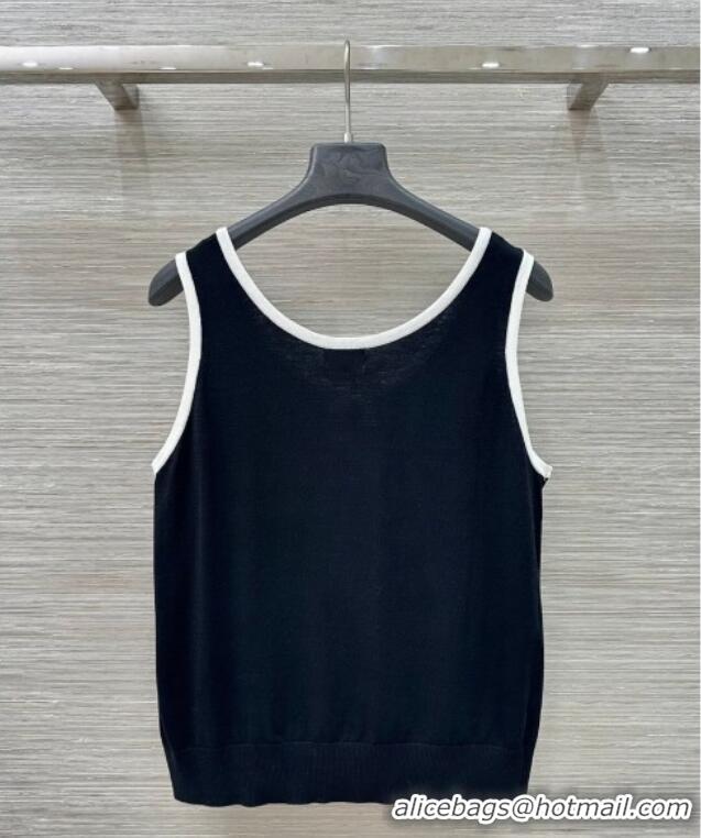 ​New Style Cheap Chanel Vest with Bow CH061112 Black 2025