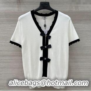 Promotional Chanel Top with Bow CH061112 White 2025
