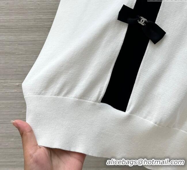 Promotional Chanel Top with Bow CH061112 White 2025