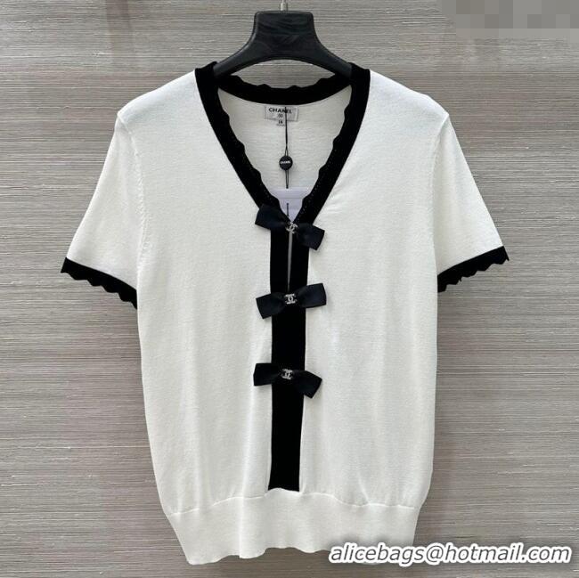 Promotional Chanel Top with Bow CH061112 White 2025