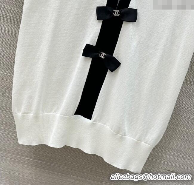 Promotional Chanel Top with Bow CH061112 White 2025