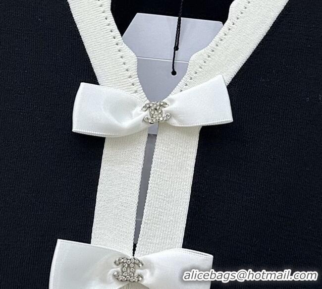​Cheap Wholesale Chanel Top with Bow CH061112 Black 2025