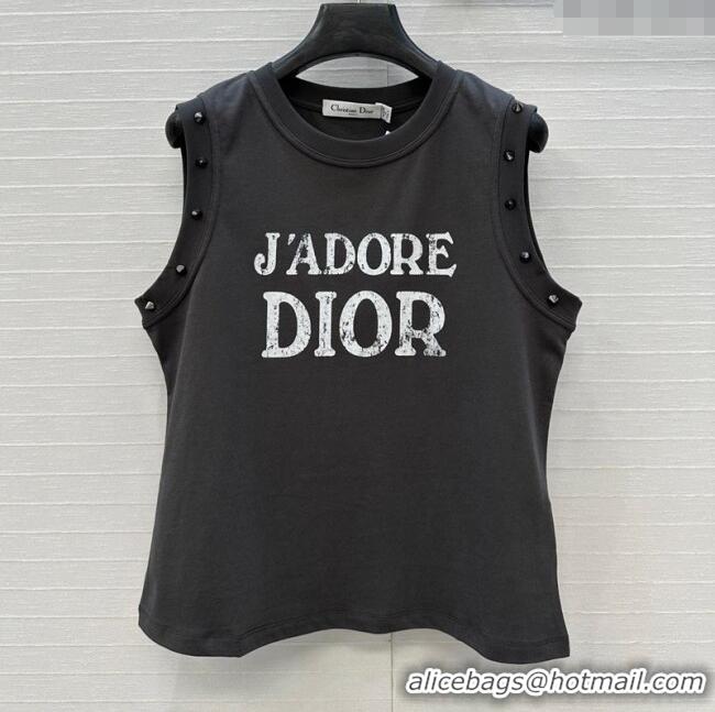 Market Sells Dior Cotton Vest with Studs DR061202 Grey 2025