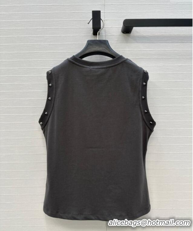 Market Sells Dior Cotton Vest with Studs DR061202 Grey 2025