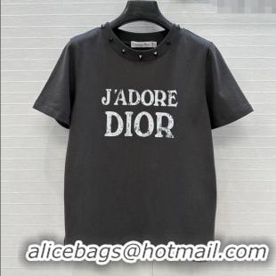 Good Product Dior Cotton T-Shirt with Studs DR061202 Grey 2025