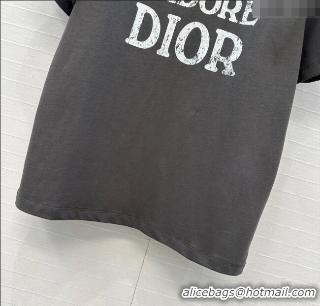 Good Product Dior Cotton T-Shirt with Studs DR061202 Grey 2025