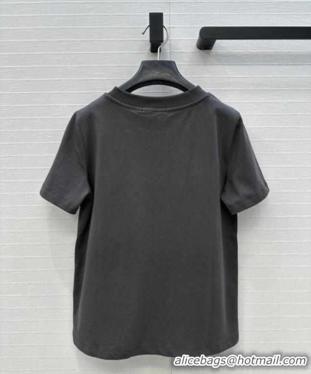 Good Product Dior Cotton T-Shirt with Studs DR061202 Grey 2025
