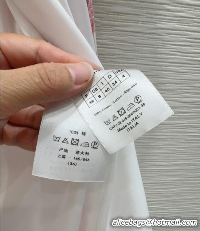 Best Quality Dior Printed Cotton Dress DR061203 Pink 2025