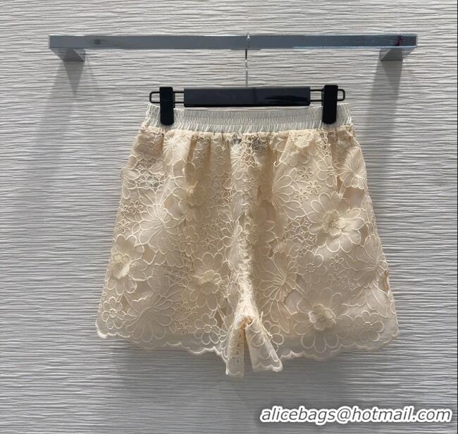 Best Quality Dior Lace Shorts DR061204 Beige 2025