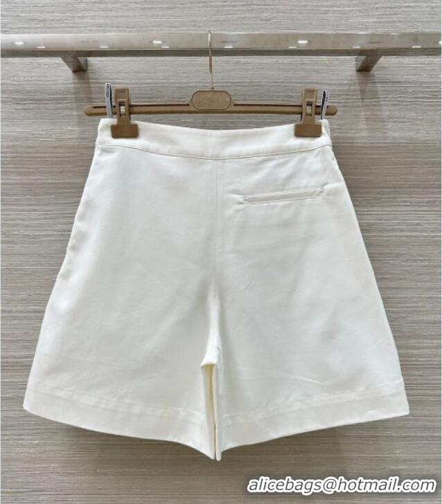 Best Product Dior Cotton Laced-up Shorts DR061205 White 2025