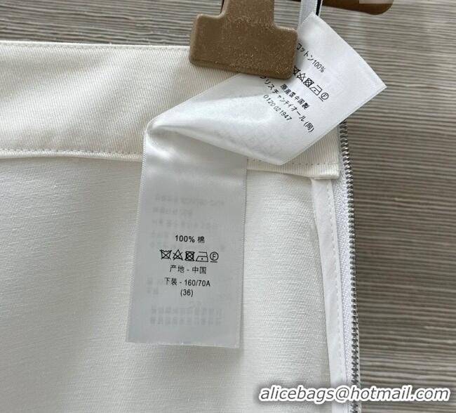 Best Product Dior Cotton Laced-up Shorts DR061205 White 2025