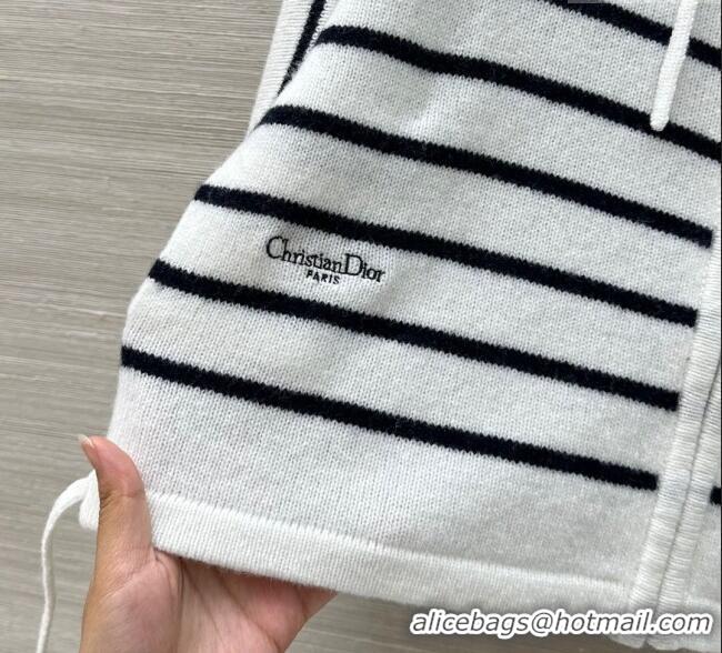 Promotional Dior Wool Striped Cardigan DR061206 White 2025
