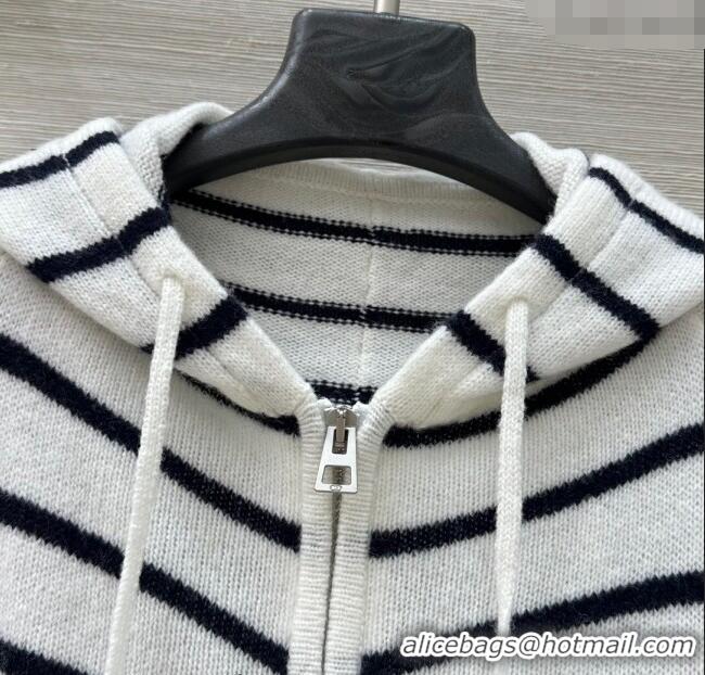 Promotional Dior Wool Striped Cardigan DR061206 White 2025