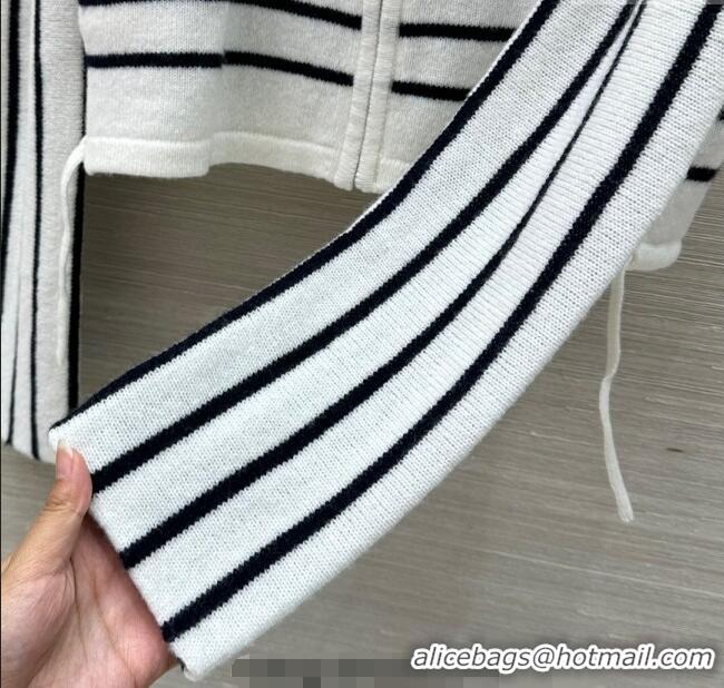 Promotional Dior Wool Striped Cardigan DR061206 White 2025