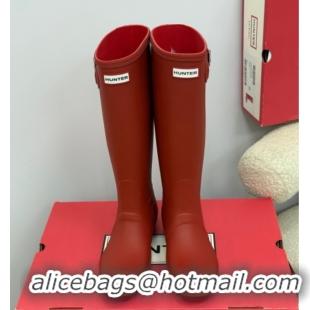 Good Looking Chanel Hunter Rubber Rain Boots Red 5082826