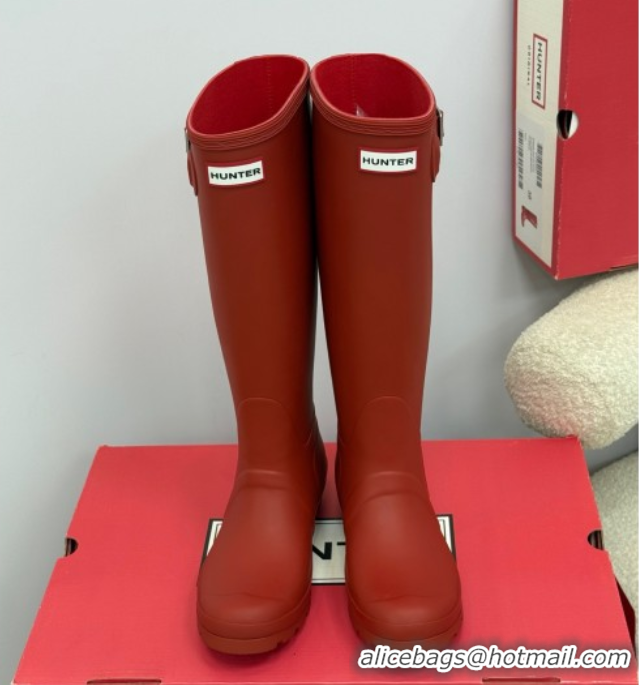 Good Looking Chanel Hunter Rubber Rain Boots Red 5082826